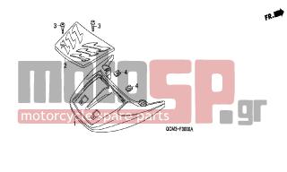 HONDA - SZX50 (X8R) (IT) 2001 - Body Parts - LUGGAGE CARRIER - 81205-GCM-890ZA - PLATE, CARRIER TOP *NH1*