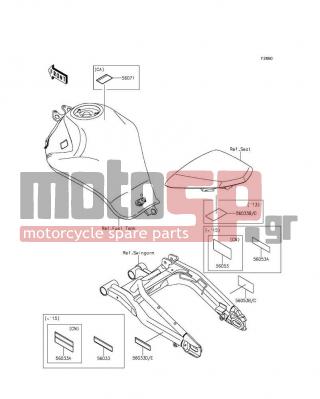 KAWASAKI - NINJA® 650 ABS 2013 - Body Parts - Labels