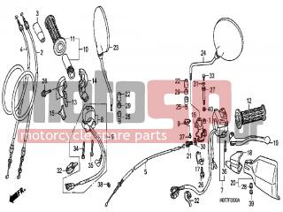 HONDA - XL1000VA (ED)-ABS Varadero 2009 - Frame - HANDLE / LEVER / SWITCH / CABLE - 90554-MBT-610 - WASHER, KNUCKLE