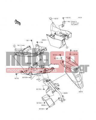 KAWASAKI - NINJA® 650 ABS 2013 - Body Parts - Rear Fender(s)