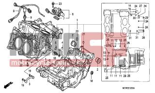 HONDA - VFR800 (ED) 2006 - Engine/Transmission - CRANKCASE - 90014-MBG-003 - BOLT, FLANGE, 9X90