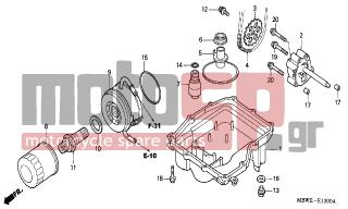 HONDA - CBR600F (ED) 2004 - Engine/Transmission - OIL PAN-OIL PUMP - 90019-MBW-003 - BOLT, OIL COOLER
