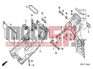 HONDA - CBF1000A (ED) ABS 2006 - Body Parts - REAR FENDER - 90677-KAN-961 - NUT, CLIP, 5MM