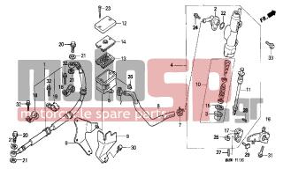 HONDA - XL600V (IT) TransAlp 1999 - Brakes - REAR BRAKE MASTER CYLINDER - 94201-20120- - PIN, SPLIT, 2.0X12