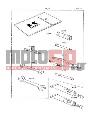 KAWASAKI - VULCAN 750 1994 - Εξωτερικά Μέρη - Owner's Tools - 92110-1152 - TOOL-WRENCH,OPEN END,10X12