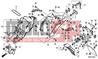 HONDA - VFR1200FB (ED) 2011 - Body Parts - REAR FENDER - 77110-KA3-730 - RUBBER, SEAT MOUNTING