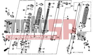 HONDA - XRV750 (ED) Africa Twin 1997 - Αναρτήσεις - FRONT FORK - 51420-MAY-003 - CASE COMP., R. BOTTOM