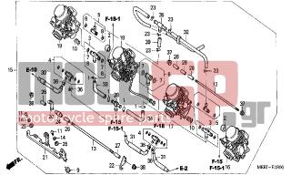 HONDA - CBF600S (ED) 2004 - Engine/Transmission - CARBURETOR (ASSY.) - 91406-SL4-931 - CLAMP, FUEL HOSE (D10.5)