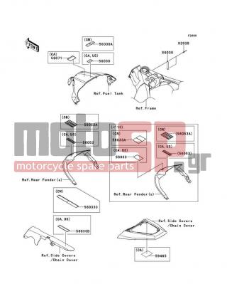 KAWASAKI - NINJA® ZX™-10R ABS 2013 - Body Parts - Labels - 56053-0540 - LABEL-SPECIFICATION,TIRE&LOAD