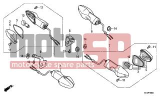 HONDA - CBR250R (ED) ABS   2011 - Electrical - WINKER - 90102-KYJ-900 - SCREW, TAPPING, 4X12