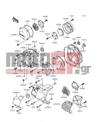 KAWASAKI - ZR1100 ZEPHYR 1994 - Engine/Transmission - Engine Cover(s) - 11060-1098 - GASKET,PULSING COIL COVER
