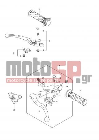SUZUKI - DL650A (E2) ABS V-Strom 2007 - Frame - HANDLE LEVER (MODEL K9 P37/MODEL L0) - 57442-45C00-000 - NUT, CABLE