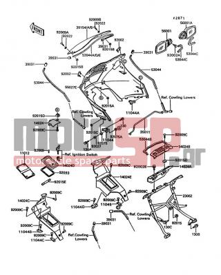 KAWASAKI - CONCOURS 1993 - Body Parts - Cowling(ZG1000-A7/A8) - 92002-1852 - BOLT,6X16