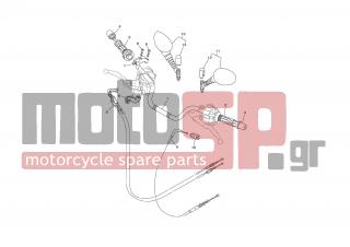 YAMAHA - TDM900 ABS (GRC) 2005 - Frame - STEERING HANDLE / CABLE - 5PS-26302-00-00 - Throttle Cable Assy