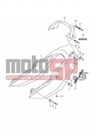 SUZUKI - GSF600S (E2) 2003 - Εξωτερικά Μέρη - SEAT TAIL COVER (GSF600K1/UK1) - 68131-31F00-FC3 - EMBLEM, TAIL COVER