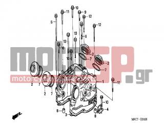 HONDA - FMX650 (ED) 2005 - Κινητήρας/Κιβώτιο Ταχυτήτων - CYLINDER HEAD COVER - 12361-KF0-010 - CAP, TAPPET ADJUSTING HOLE