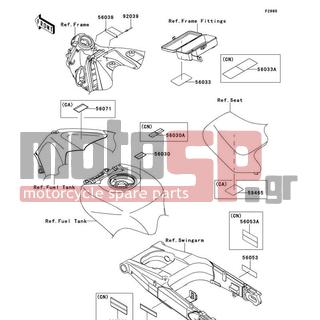 KAWASAKI - NINJA® ZX™-14R 2013 - Body Parts - Labels - 59465-0855 - LABEL-CERTIFICATION,EVAPO
