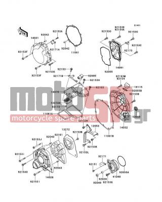 KAWASAKI - NINJA® ZX™-14R ABS 2013 - Engine/Transmission - Engine Cover(s) - 92055-0086 - RING-O,PULSER COVER