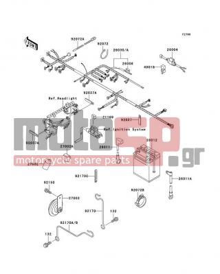 KAWASAKI - KLX650 1993 -  - Chassis Electrical Equipment - 26006-1002 - FUSE,10A,L=30