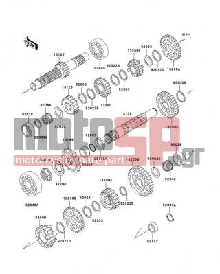 KAWASAKI - KLX650 1993 - Engine/Transmission - Transmission