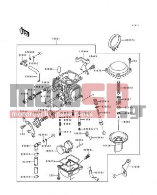 KAWASAKI - KLX650R 1993 - Engine/Transmission - Carburetor - 49006-1165 - BOOT,STARTER PLUNGER