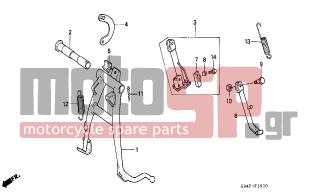 HONDA - C50 (GR) 1996 - Frame - STAND - 50549-356-700 - COLLAR, STAND RUBBER SETTING