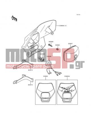 KAWASAKI - KLX650R 1993 -  - Headlight(s) - 92072-1297 - BAND,HEAD LAMP COVER