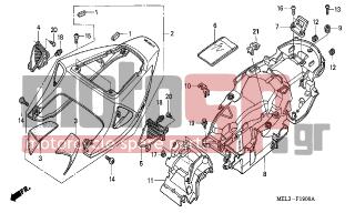 HONDA - CBR1000RR (ED) 2005 - Body Parts - SEAT COWL (CBR1000RR4/5) - 77210-MEL-D00ZA - COWL SET, RR. SEAT (WL) *TYPE1*