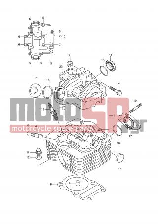 SUZUKI - DR125SM (E2) 2009 - Engine/Transmission - CYLINDER HEAD - 09168-08032-000 - GASKET (8.5X17X2.3)