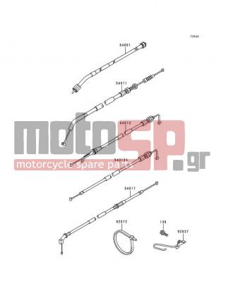 KAWASAKI - NINJA® 250R 1993 -  - Cables - 54001-1123 - CABLE-SPEEDOMETER