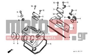 HONDA - XRV750 (ED) Africa Twin 1997 - Engine/Transmission - CYLINDER HEAD COVER - 91413-679-000 - CLIP, 2X70