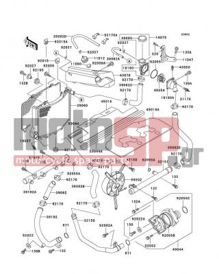 KAWASAKI - NINJA® ZX™-11 1993 - Κινητήρας/Κιβώτιο Ταχυτήτων - Radiator - 92055-1282 - RING-O
