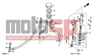 HONDA - CBF600S (ED) 2004 - Brakes - REAR BRAKE MASTER CYLINDER (CBF600S/N) - 94201-20120- - PIN, SPLIT, 2.0X12