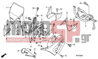 HONDA - CBR125RS (ED) 2006 - Body Parts - UPPER COWL(CBR125R/ RS/RW5 /RW6/RW8) - 93903-24220- - SCREW, TAPPING, 4X10