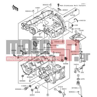 KAWASAKI - NINJA® ZX™-6 1993 - Engine/Transmission - Crankcase - 11009-1238 - GASKET,14.3X20X1