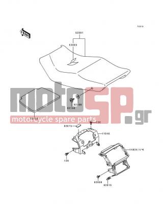 KAWASAKI - NINJA® ZX™-6 1993 - Body Parts - Seat - 39156-1214 - PAD,SEAT