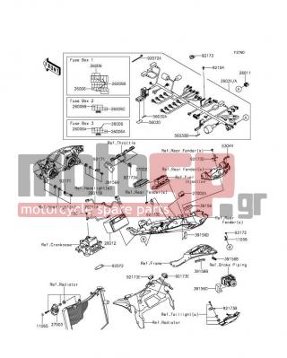 KAWASAKI - NINJA® ZX™-6R ABS 2013 -  - Chassis Electrical Equipment - 92173-0970 - CLAMP,SNAPPER