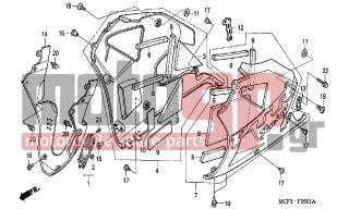 HONDA - VTR1000SP (ED) 2006 - Body Parts - LOWER COWL ( VTR1000SP2/3/ 4/5/6) - 64412-MCF-300 - MAT A, LOWER COWL