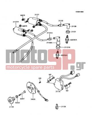 KAWASAKI - POLICE 1000 1993 -  - Ignition System - 21132-005 - GROMMET,HIGH TENSION