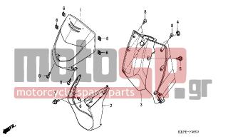 HONDA - SCV100 (ED) Lead 2003 - Body Parts - FRONT COVER - 64300-KRP-870ZE - COVER, FR. UPPER *R218M*