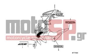 HONDA - XL700VA (ED)-ABS TransAlp 2008 - Body Parts - MARK - 83525-MFF-D00ZA - MARK, SIDE COVER *TYPE1*