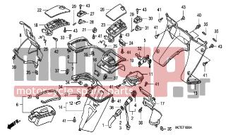 HONDA - FJS600A (ED) ABS Silver Wing 2007 - Body Parts - INNER BOX - 90666-S84-A01 - CLIP, SNAP FITTING