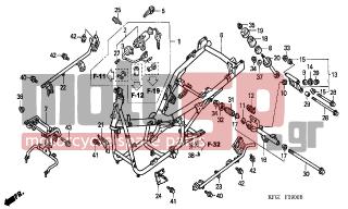HONDA - FES250 (ED) 2002 - Frame - FRAME BODY - 50367-KS4-310 - BEARING A, ENGINE HANGER