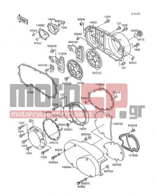 KAWASAKI - VULCAN 88 1993 - Engine/Transmission - Engine Cover(s) - 11060-1121 - GASKET,CLUTCH COVER