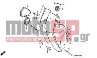 HONDA - C90 (GR) 1993 - Body Parts - FRONT COVER - 64345-GB4-000 - COLLAR, FR. COVER SETTING