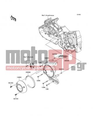 KAWASAKI - VULCAN 1700 VAQUERO (CANADIAN) 2013 - Engine/Transmission - Chain Cover - 14091-0970 - COVER,PULLEY