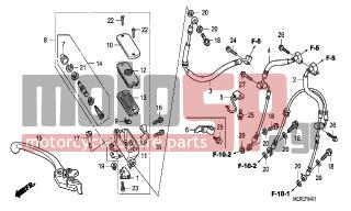 HONDA - CBF600SA (ED) ABS BCT 2009 - Brakes - FR. BRAKE MASTER CYLINDER (CBF600SA/NA) - 96001-0601200 - BOLT, FLANGE, 6X12