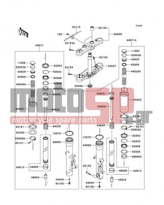 KAWASAKI - VULCAN 1700 VAQUERO (CANADIAN) 2013 -  - Front Fork - 44071-0718 - DAMPER-ASSY,LH