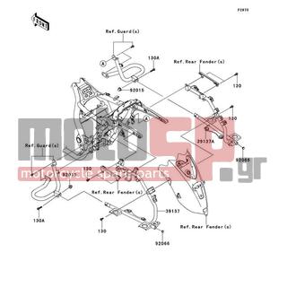 KAWASAKI - VULCAN 1700 VAQUERO (CANADIAN) 2013 - Body Parts - Saddlebags(Side Bag Bracket) - 39137-0559 - STAY-COMP,PANNIER,RH