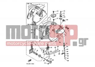YAMAHA - TDR250 (EUR) 1990 - Body Parts - FUEL TANK - 34M-21639-00-00 - Damper 2